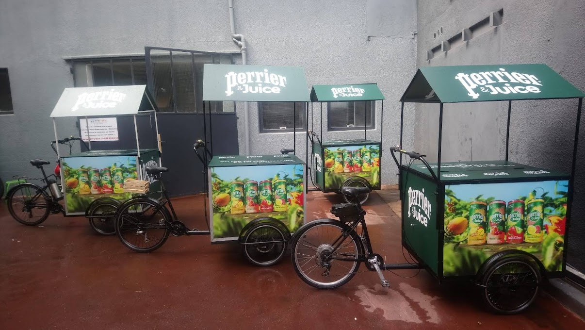 Location de 4 Triporteurs (KV3 & KV4) pour Perrier