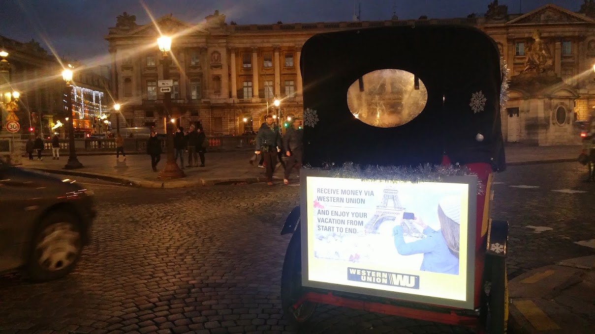 Campagne Pub Western Union à Vélo