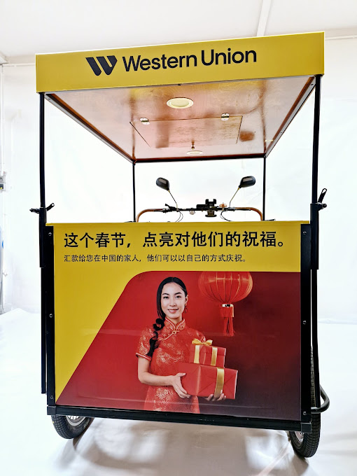 Opération Western Union visibilité et sampling